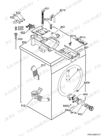 Взрыв-схема стиральной машины Electrolux HFW41L8140 - Схема узла Hydraulic System 272